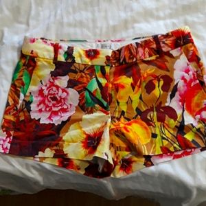 J Crew floral print shorts size 8